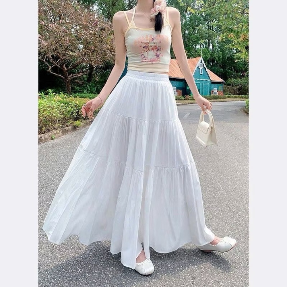 Elegant White Maxi Skirt